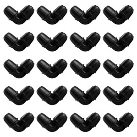 VooGenzek 20 Pieces 4/7 mm Drip Irrigation Fittings, Elbow Barbed Garden Hose Connector, Irrigation Connector, Drip Pipe Barb Connector, for Garden, Lawn