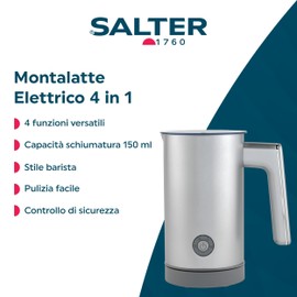 Montalatte elettrico Salter Aspen 150/300 ml, schiuma calda e fredda