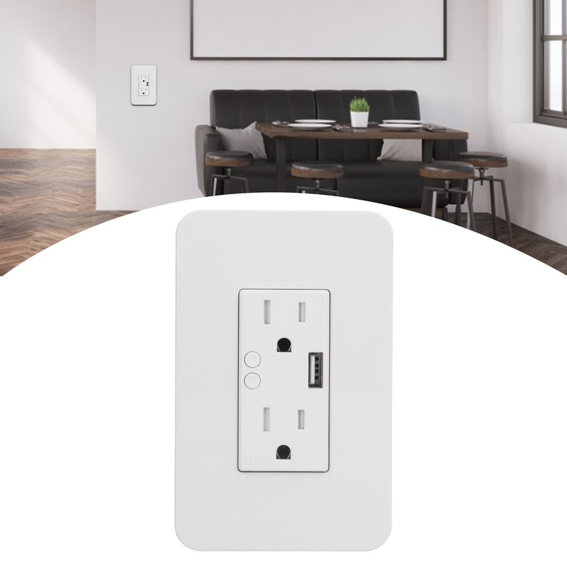 15A WiFi Smart Wall Socket Partition Control USB Interface Remote