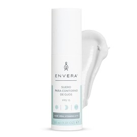 ENVERA Suero Contorno de Ojos 30 ml  2 en 1 Lneas de Expresin  Hidratacin FPS 15  Serum Extra Hidratante con Retinol, Pptidos, Aloe Vera y Vitamina E 