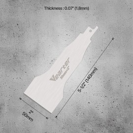 Vearter 2inch (50mm) Reciprocating Saw Blade Saber Shovel, Stainless Steel Scraper Cleaning Tool for Removing Tile Grout Glue Gaps, etc.…