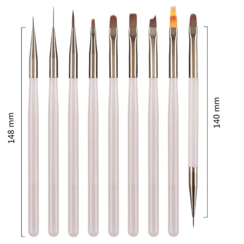 Nail Art Brushes,9PCS Acrylic Nail Brushes for Nails,Acrylic Nail Brush