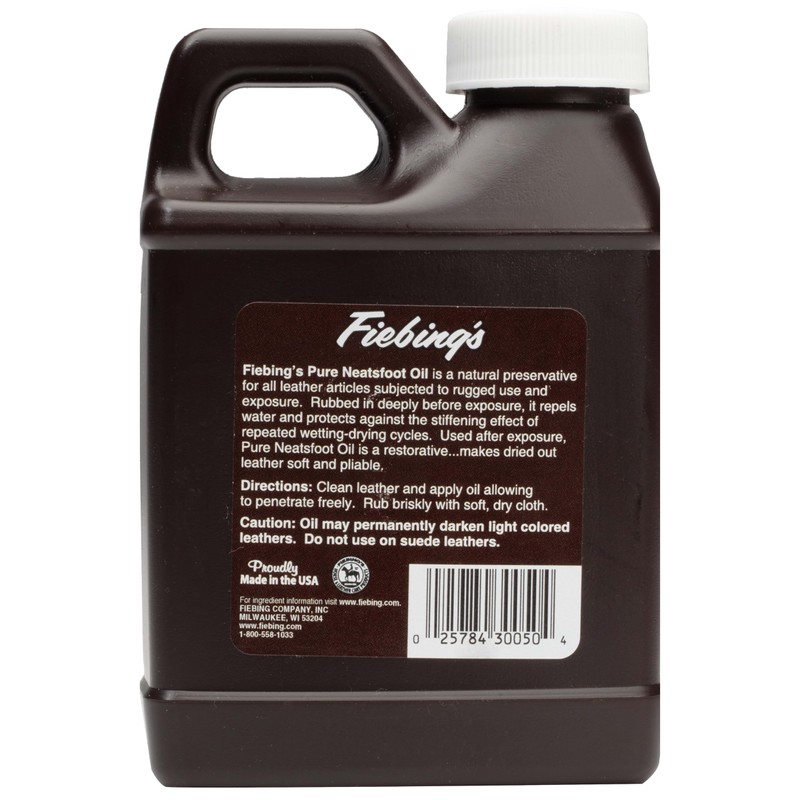 Fiebing's 100% Pure Neatsfoot Oil 8 oz - Leather Conditioner
