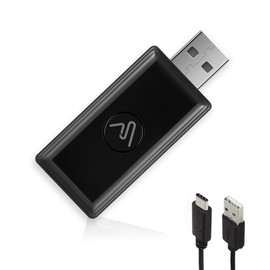 Wireless Carplay Adapter - Converts Wired to Wireless Carplay Dongle Plug & Play - Fit Cars 2015 or Newer with Factory Wired CarPlay - Micro Edition Black Matt (Piano Finish)