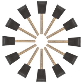 Jen Manufacturing Professional Foam Poly-Brushes - Brush Set for use in Home Improvement Projects for applying Paint, Watercolor, mod Podge, Glue, Chalk Paint, Oil, and Wood Stain (12, 2")