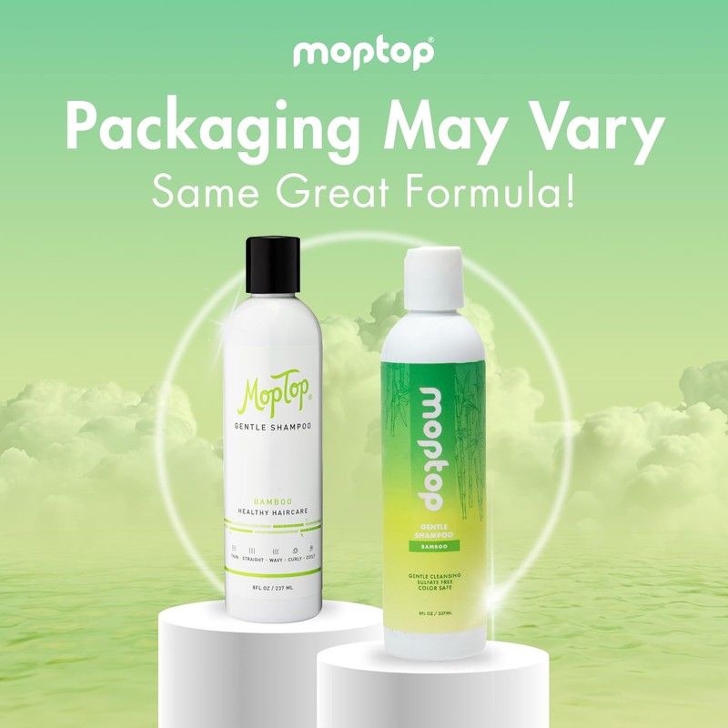 MopTop Gentle Shampoo – Every Day Curly Hair Shampoo, Improves