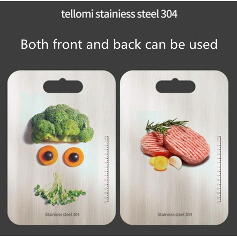 Chopping Board Made of 304 Stainless Steel on Both Sides