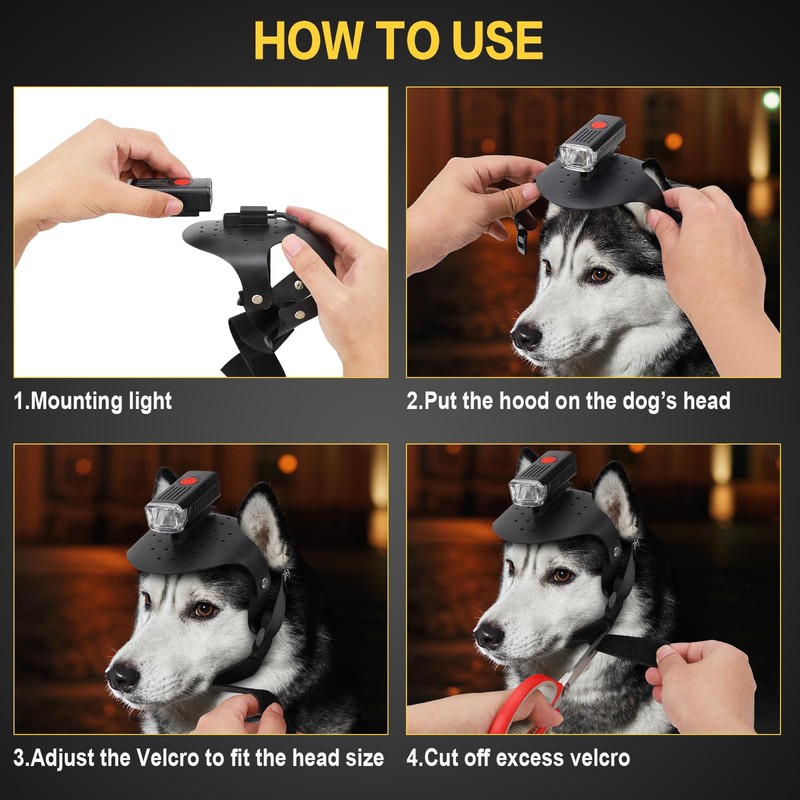 Dog Head Lights for Small and Medium Sized Dogs, 3