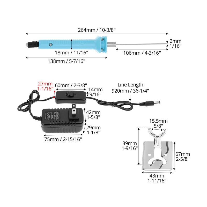 QWORK Hot Wire Pen, 4" Electric Hot Wire Cutter Pen,