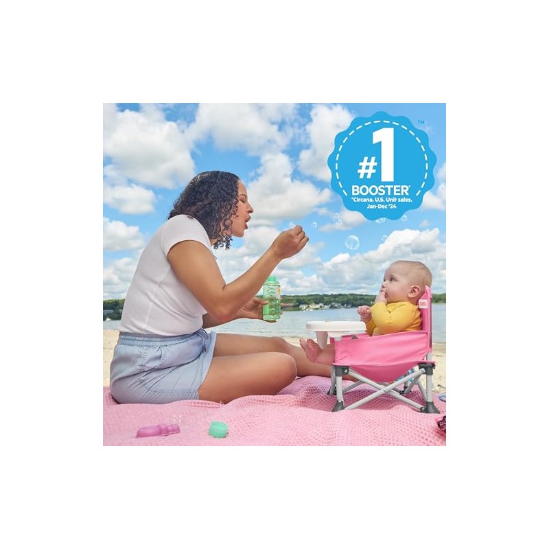 Bright Starts Pop 'N Sit Portable Booster, Indoor/Outdoor Use, Floor