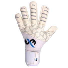 Goalkeeper Gloves for Adults Youths Boys and Girls| Latex with Grip| Professional Premium Quality for games and training| Double wrist strap for support| Negative cut for comfort and feel (Pro, 8)