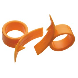 KitchenCraft KCORANGE Orange Peeler Set, Plastic, Orange, 7 cm, Set of 2