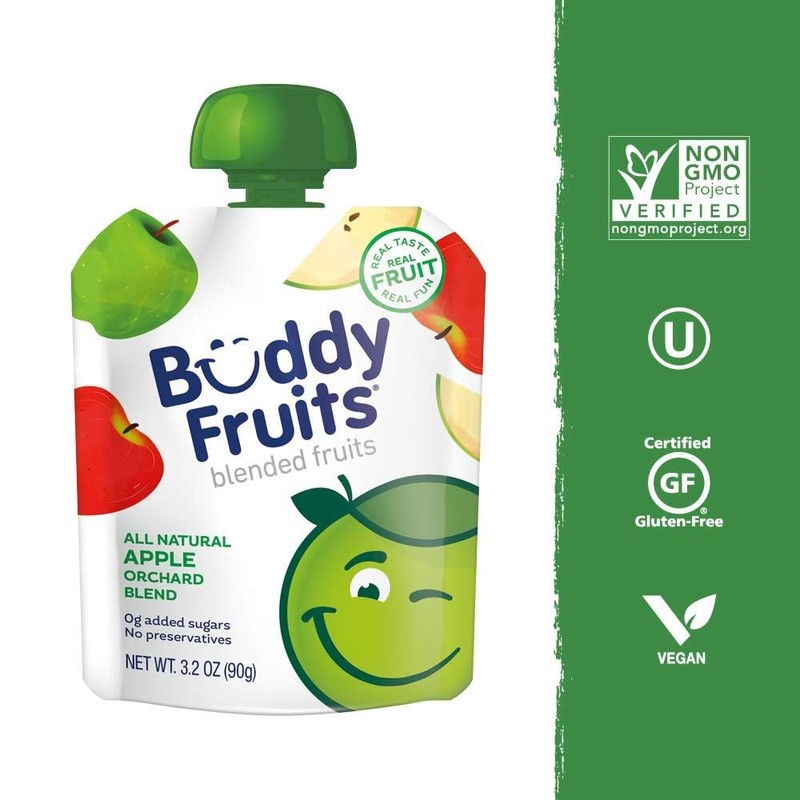 Buddy Fruits Snacks To Go Orchard Blend Unsweetened Applesauce 3.2oz