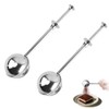 2pes Stainless Steel Tea Strainer，Baker's Dusting Wand for Sugar, Flour