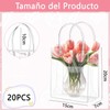 20PCS Bolsas de Regalo de PVC Transparente con Asas, Bolsas