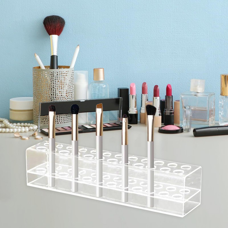HESHUYU Acrylic Pen Display Holder 24-Slots 12mm Pen Display Stand