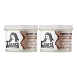 Lusti Professional Coconut Oil Hair & Scalp Conditioner, 4oz (113g) (Pack of 2)