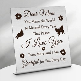 Mum Gifts from Daughter Son Home Office Desk Decor Mum Birthday Gifts Christmas Thanksgiving Mother's Day Present for Mother Mama Mummy Mother in Law Stepmum Desk Decorations Sign