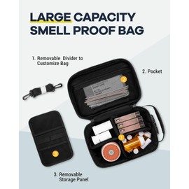 HOMEAL Smell Proof Bag with Combination Lock - Smell Proof Stash Box for Storage and Travel - Gift for Men/Women