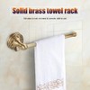 Antique Brass Bathroom Towel Holder Rack Single Pole Bar Clothes