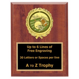 Trophies Fantasy Football Plaque Awards 7x9 Wood Sports Trophy Tournament Free Engraving