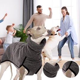 Whippet Turtleneck Dog Coats,Winter Warm Whippet Jumpers Jackets for Dogs,Turtleneck Shirt Fleece Vest Pet Sweatshirt for Small Medium Big Puppy Clothes for Parties Daily Wear