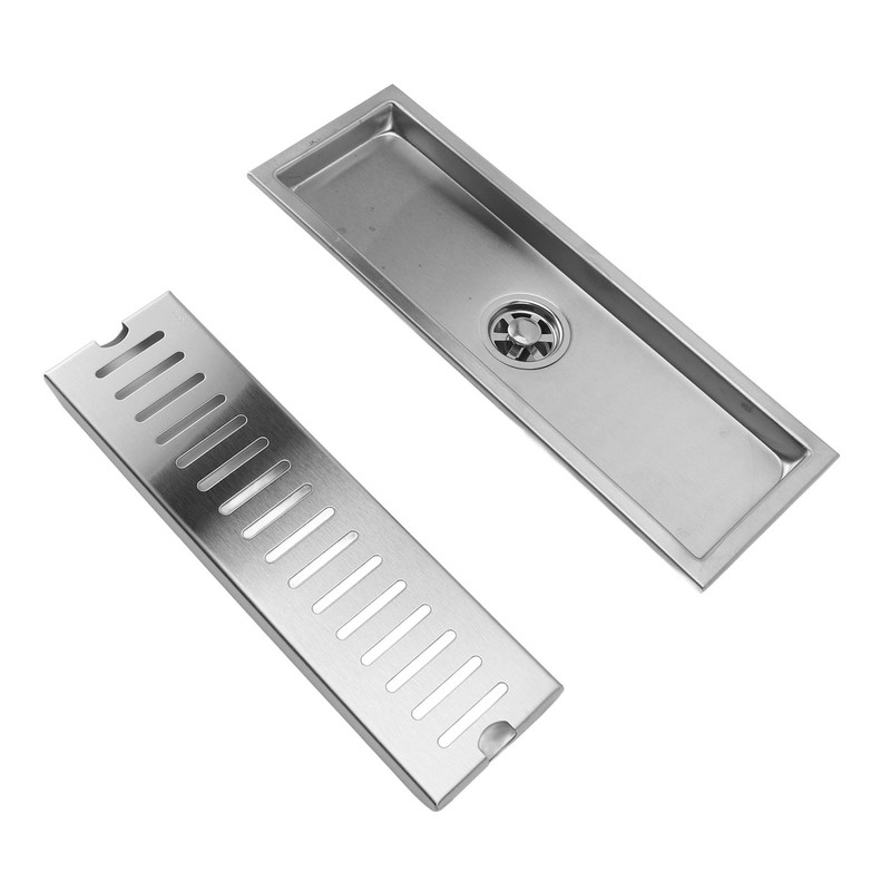 12 Inch Rectangular Linear Shower Drain 304 Stainless Steel Rustproof