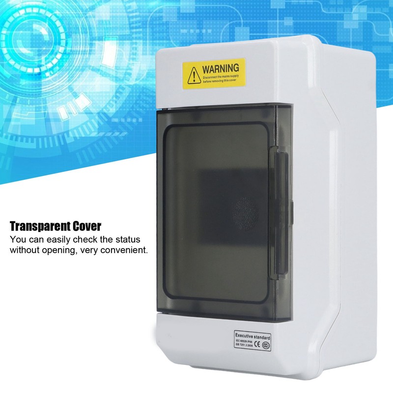 Distribution Box Waterproof 4 Way Plastic Junction Case Transparent Cover