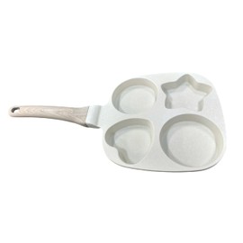 4-Cup Nonstick Omelette Skillet Egg Frying Pan, Healthy Breakfast Pancake Pan for Pancake, Hamburger, Bacon, Easy to Clean, Detachable Bakelite HandleSuitable for Gas Stove & Induction Cookware (1)