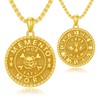 PELOVNY Gold Memento Mori Necklace 925 Sterling Silver Amor Fati
