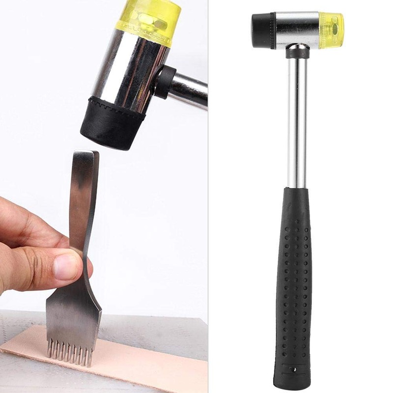 Leather Hand Tool Rubber Hammer Leather Hammer Removable Double Head