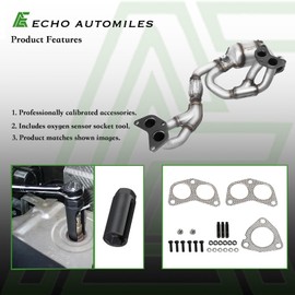 ECHO AUTOMILES Front Catalytic Converter Compatible with Subaru Outback/Legacy 2015-2019 2.5L H4 Catalytic Convertor W/Gasket EPA Compliant 644079 41165