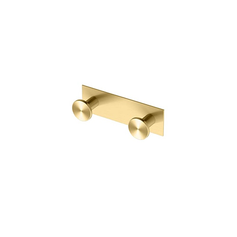 Gatco 1284B Glam All Modern Double Hook, Brushed Brass |