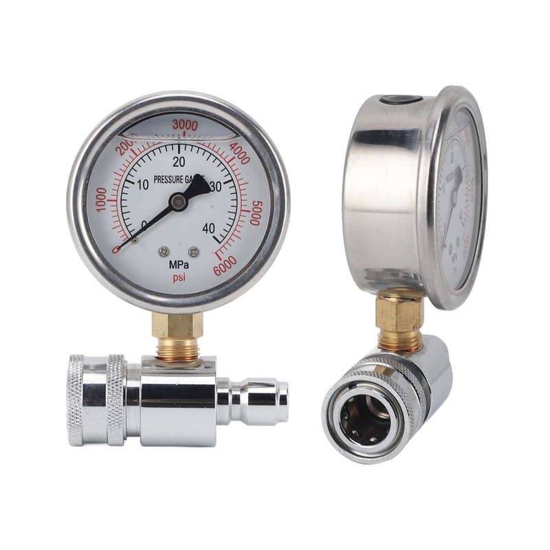 Pressure Washer Gauge 6000psi High Pressure 3/8in Quick Connect Parts