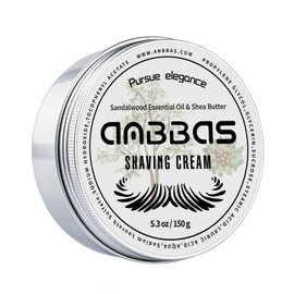 Anbbas 5.3OZ Shaving Cream Body Cream for Men Women Wet Shave Latheing,Sensitive Skin,Sandalwood Shea Nut Essential Oil