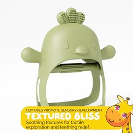 Mordedores para bebés de 6 a 12 meses, chupete, juguete mordedor no tóxico, juguetes para la dentición, mordedor para bebé que nunca se cae, mordedor 