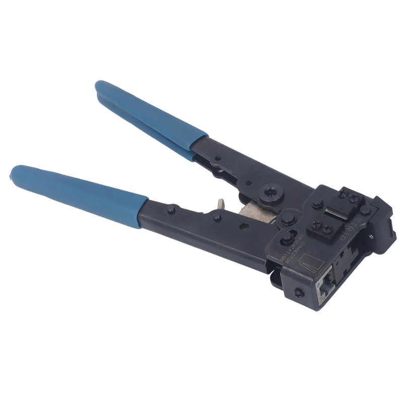 Network Crimper Carbon Steel Head Anti Slip Rubber Handle 8P