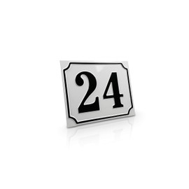 Betriebsausstattung24, street sign with custom lettering, signpost w/o. house number, embossed aluminium sign with antique edge.