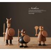 Viking Viking Viking Doll Figurine Scandinavian Style Wood Design (Natural