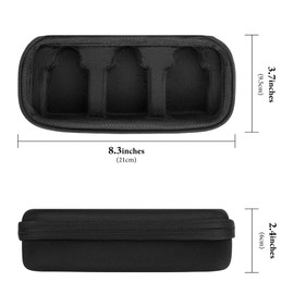 Geekria for Creators Microphone Case Wireless GO Gen 3 with 2 Packs Windscreen Muff, Compatible with Rode Wireless GO 2, PRO, ME, Mic Case Hard Carrying Case with Windshield (Black Lining)