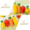 CORHAD 8pcs Adorable Cartoon Erasers Cute Fruit Shaped for Boys