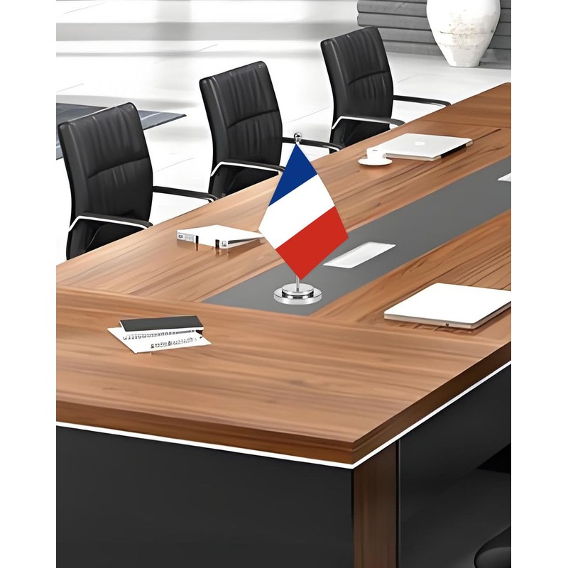 France Miniature Desk Flag Set,8x5 Inch French Small Flag With