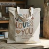 Jesus Bible Christian Tote Bag, Jesus Loves You Reusable Shopping