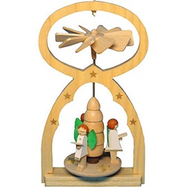 Angel Choir Miniature Pyramid 3 x 5 Inch Wood Christmas Ornament Figurine