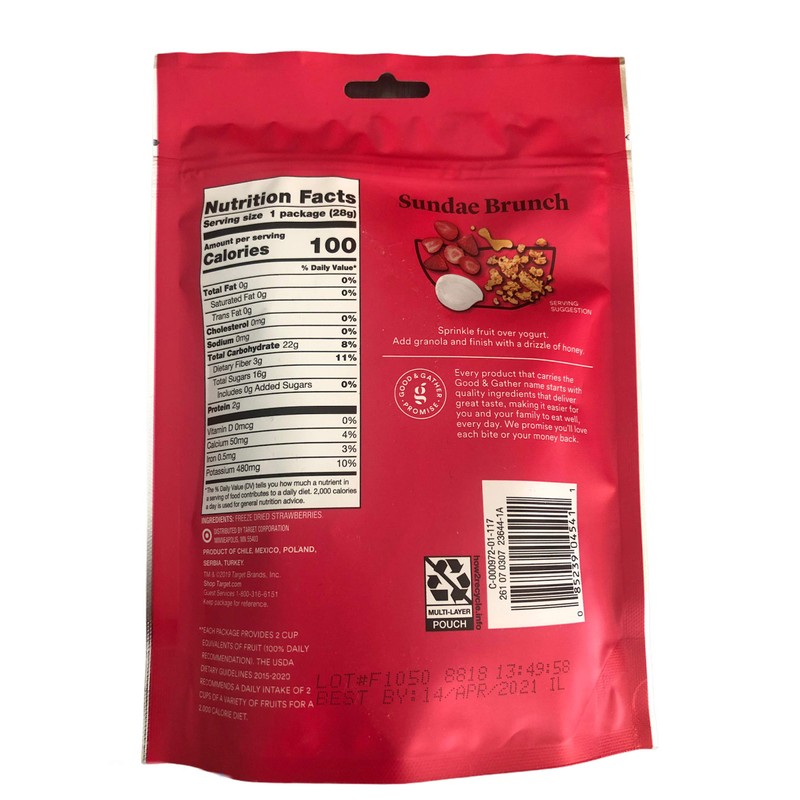 Good & Gather Freeze Dried Strawberry Slices - 1oz