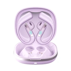 Piluyaa Open Ear Bluetooth 5.3 Earbuds, Wireless Headphones Sport Over Earphones Built-in Mic with Ear Hooks, 58H Playtime Ear Buds Fast Charging, IPX7 Waterproof for Running/Workout—Purple