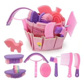 Kit De Aseo Para Caballos 9 Herramientas Bolsa Organizadora