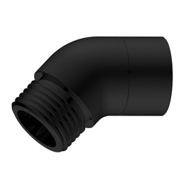 45 Degree Shower Head Adapter All Metal Handheld Shower Head Elbow Adapter Shower Arm Angle Adapter Shower Arm Extension Silvery Angled Shower Head Extension Pipe For Shower Head(135°, Black)