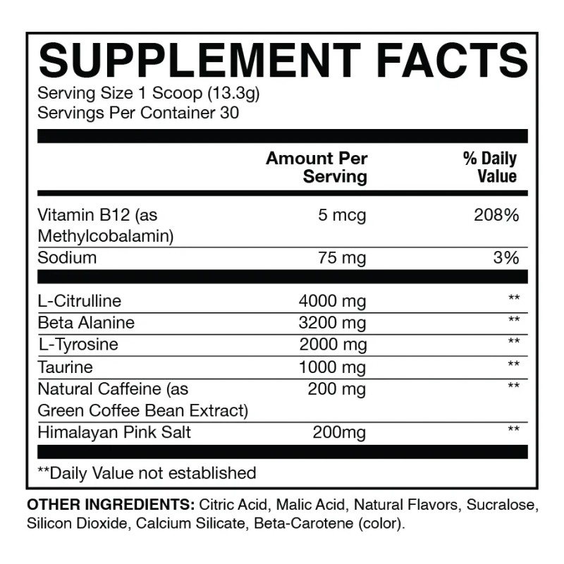 Pre Entreno Cbum Essential Pwo Raw Nutrition 30 Servicios Sabor