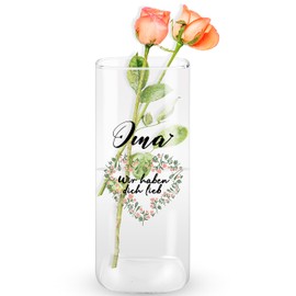 Merclix Grandma Gift Christmas Flower Vase Gifts for Grandma for Christmas Vase Decoration Gift Grandma Birthday Gift for Grandma Birthday from Grandson Granddaughter